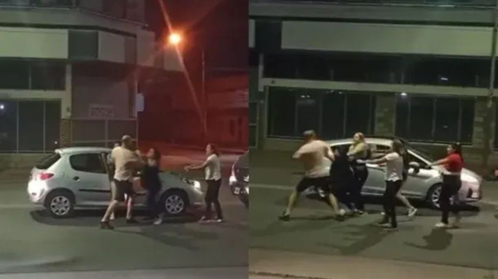 Cobarde agresi�n de un hombre a una mujer en medio de una discusi�n de tr�nsito (Imagen captura v�deo).