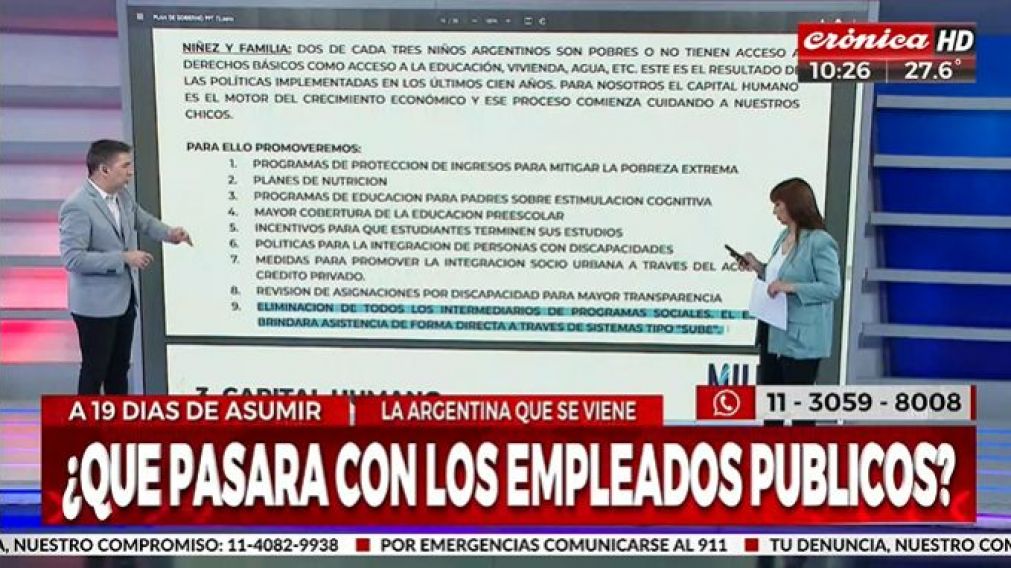 El plan de gobierno de Javier Milei: "Reformas económicas"