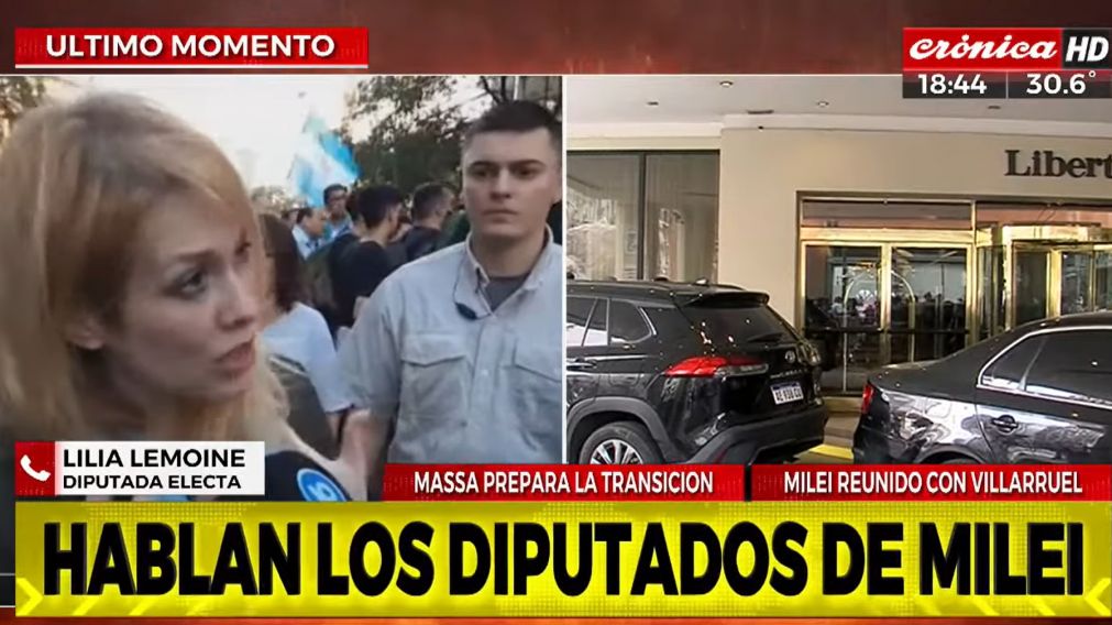 Lilia Lemoine habló tras la victoria de Javier Milei (Crónica HD).