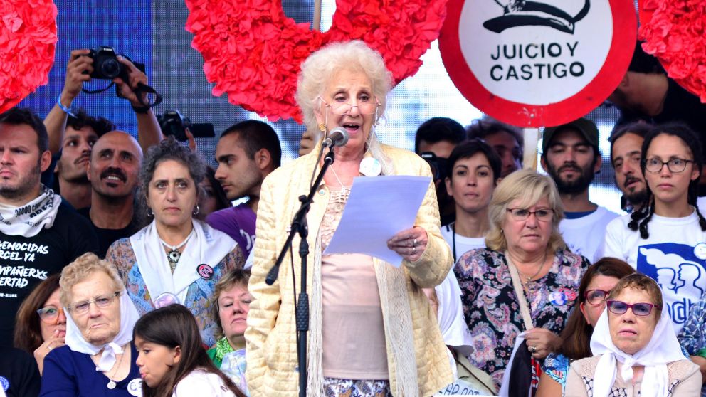 "Estas personas no quedan en la historia", dijo Estela de Carlotto sobre Victoria Villarruel (Crónica / Jonatan Moreno).