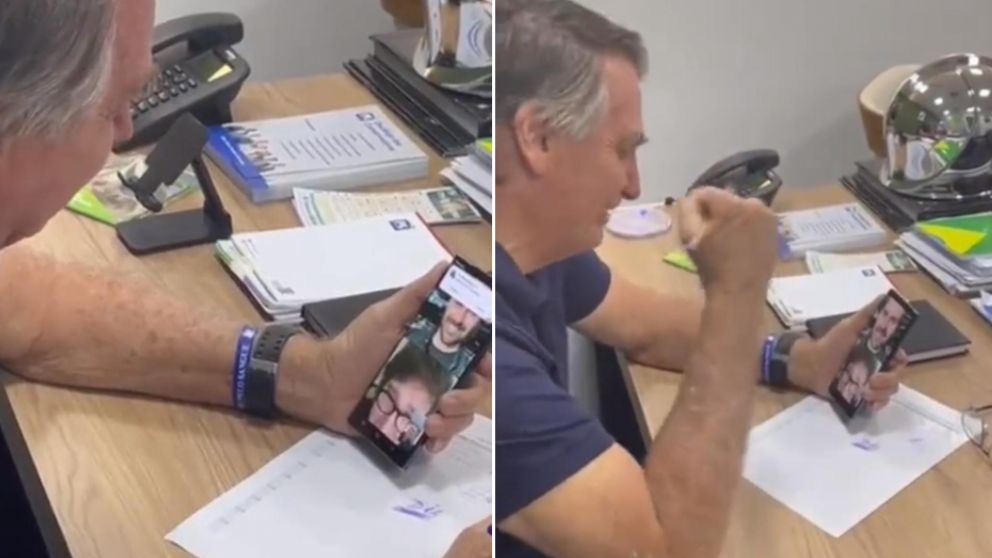 Jair Bolsonaro celebró el triunfo de Javier Milei y hablaron por videollamada.
