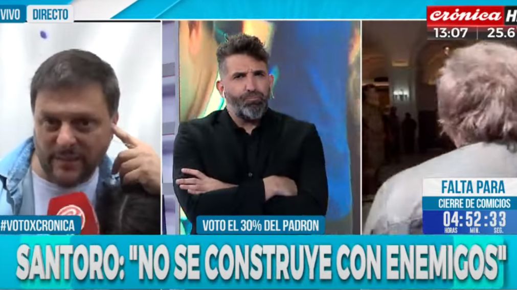 Santoro habl� con Cr�nica HD luego de emitir su voto.