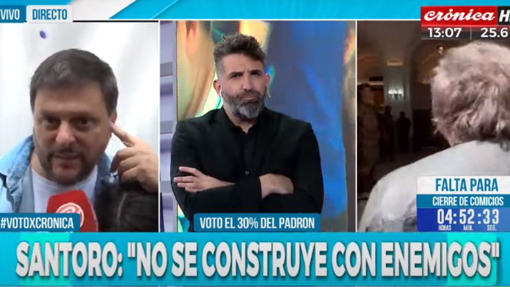 Santoro habló con Crónica HD luego de emitir su voto.