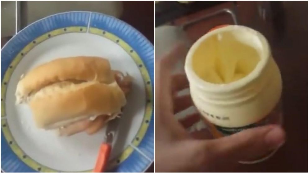 Se preparó un sándwich y quiso ponerle mayonesa, pero un grave error hizo que no pudiera comerlo.