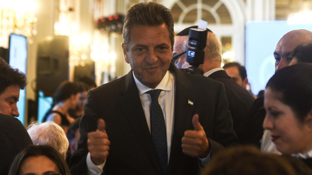 Sergio Massa habló ante empresarios, en las vísperas del balotaje (Telam).