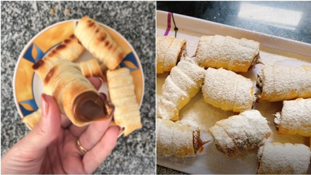 Ca�oncitos de dulce de leche con masa de tarta: ricos y f�ciles de hacer.