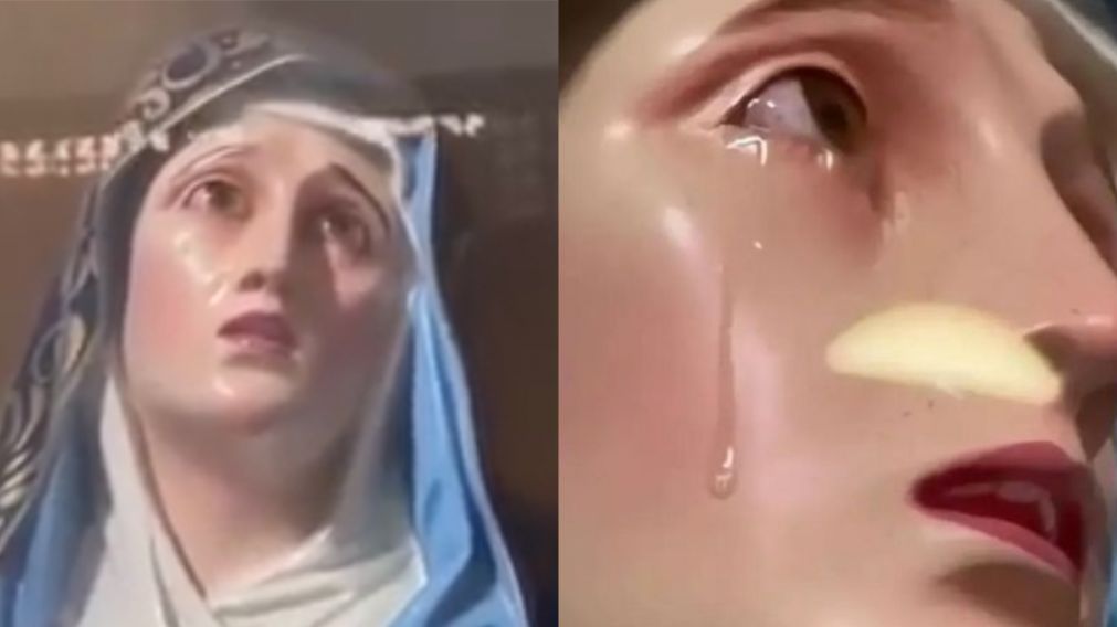 Una de las im�genes de la virgen que recorre el mundo.