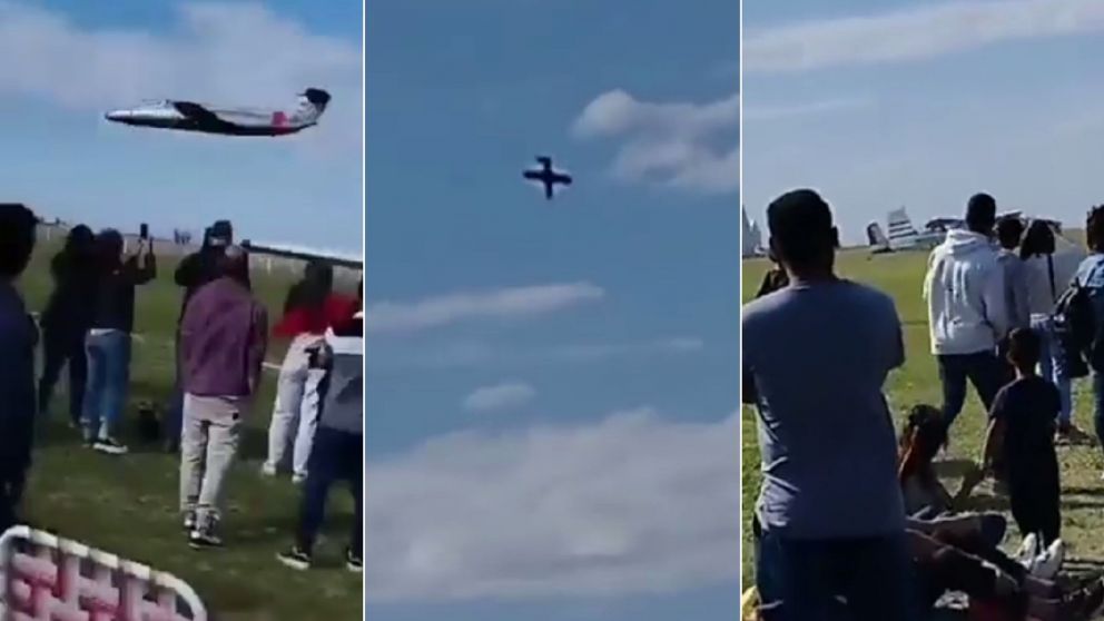 Un avión se estrelló durante una exhibición aérea y dos personas murieron (Imagen captura vídeo).