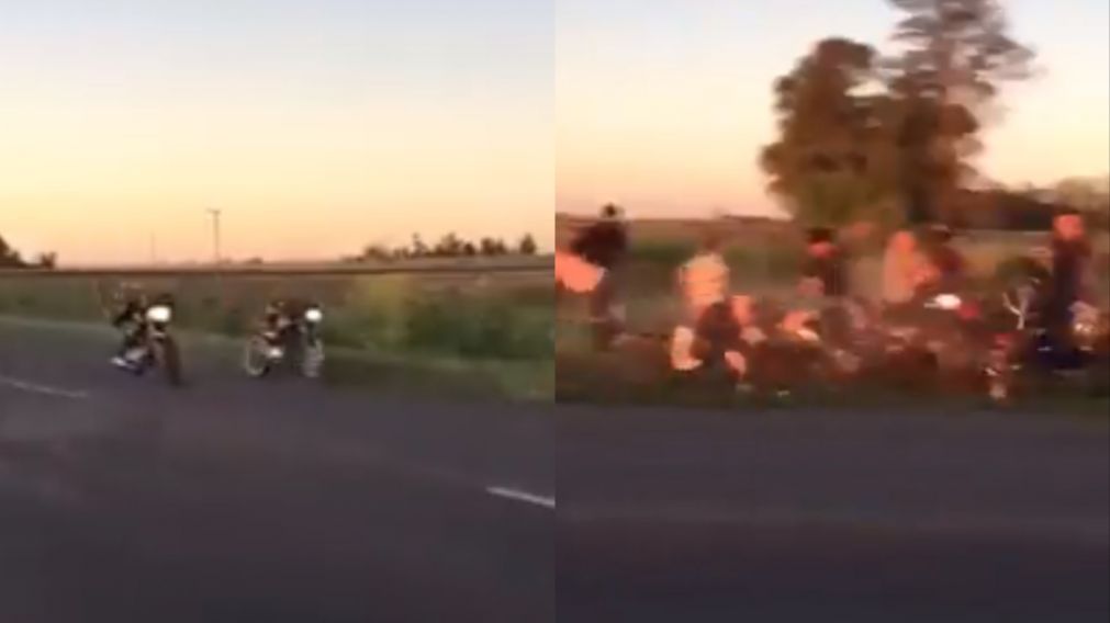 La secuencia del brutal choque que pudo terminar en tragedia. (Captura)