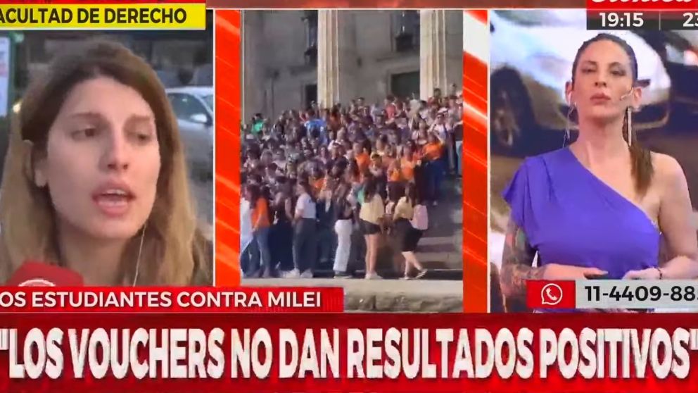 La Federación Universitaria Argentina y su repudio a las políticas de Javier Milei: "¡No a los váucheres!" (Crónica HD).