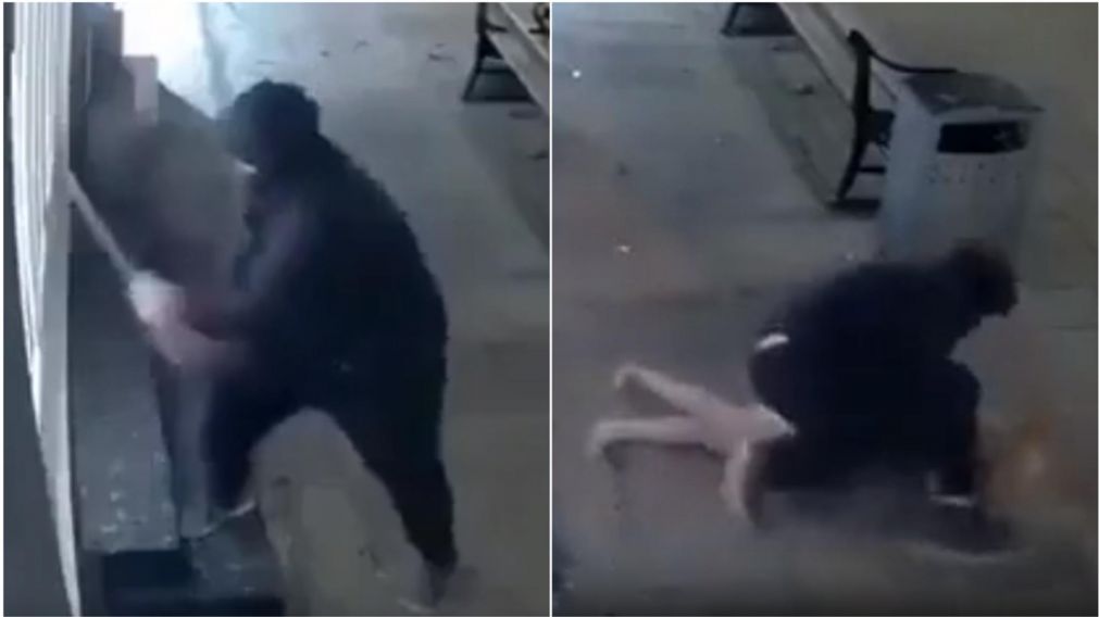 La secuencia del insólito robo fue captado por una cámara de seguridad.
