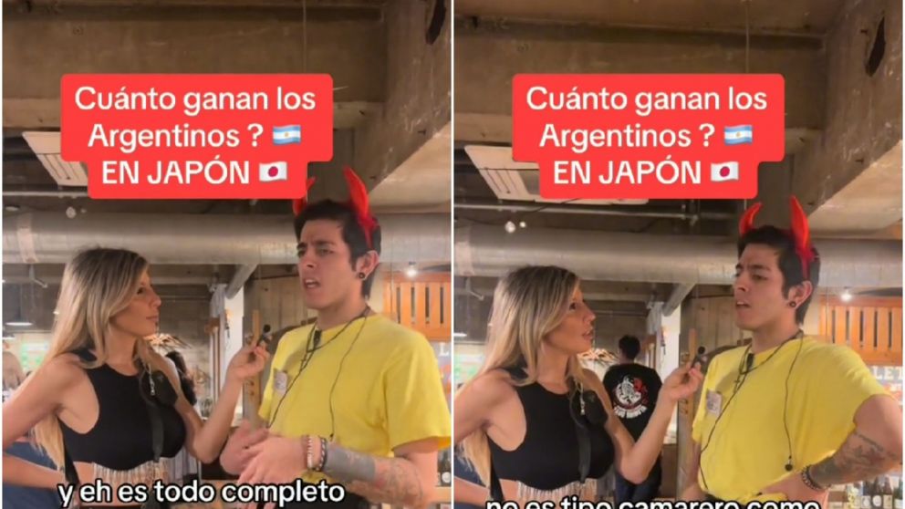 Joven argentino contó cuánto gana al trabajar como camarero en Japón (Imagen captura vídeo).