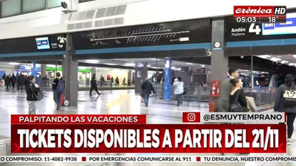 Verano 2024: Trenes Argentinos anunció la venta de pasajes de larga distancia