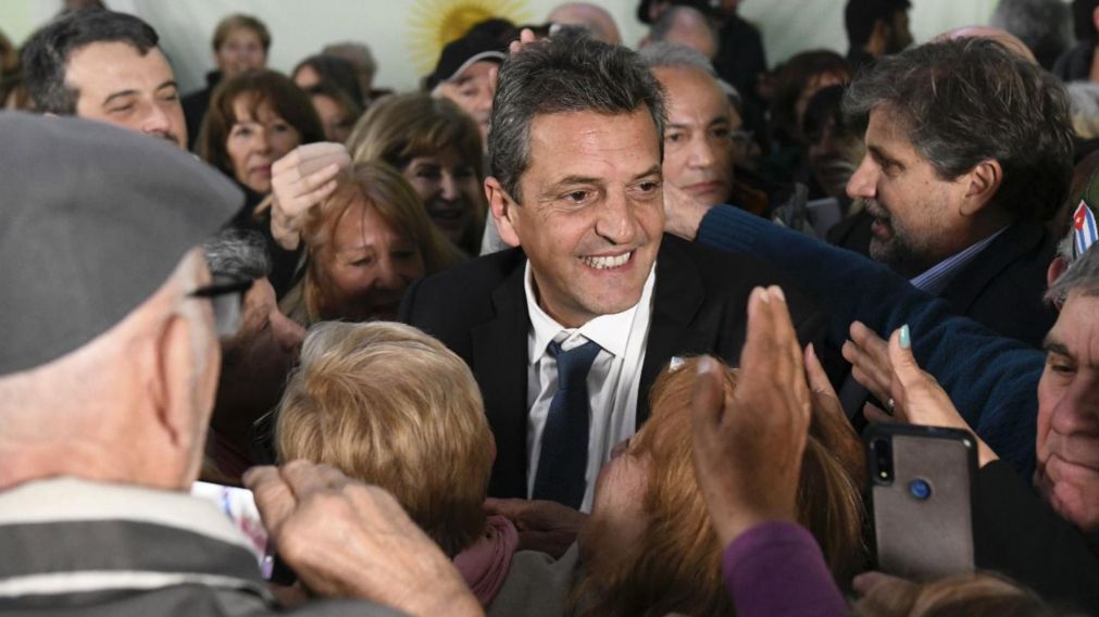 Sergio Massa durante su visita a Mar del Plata.