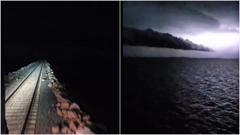 Aterradoras imágenes en medio de un viaje en tren.