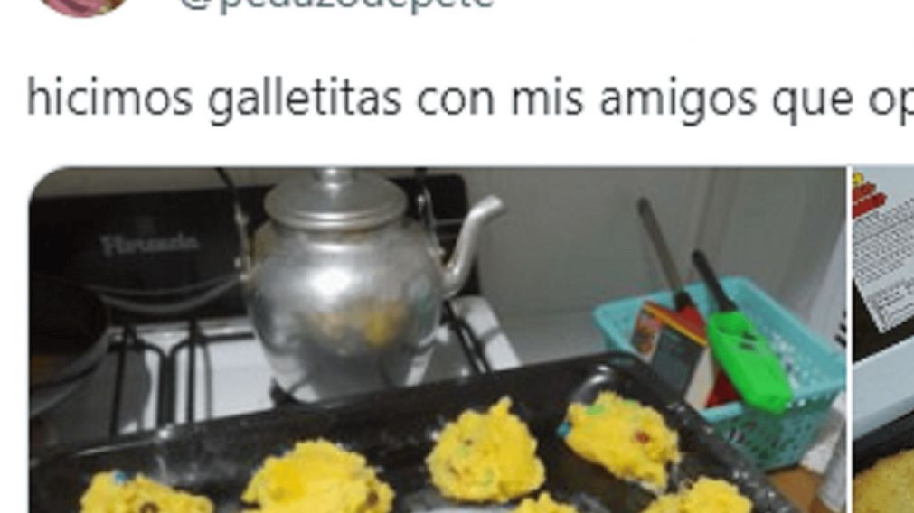 Compartió en X el resultado de su receta de galletitas y despertó la risa de todos.