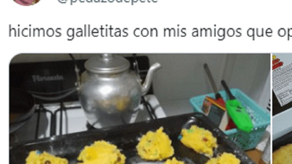 Comparti� en X el resultado de su receta de galletitas y despert� la risa de todos.