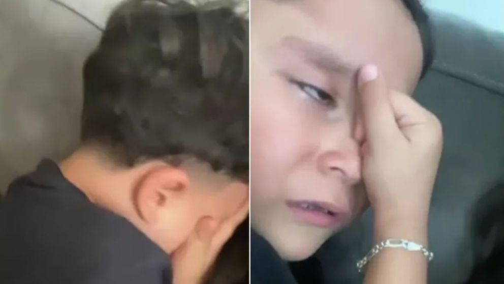 El nene se enterneció con la historia de "La Llorona" (Captura de video).