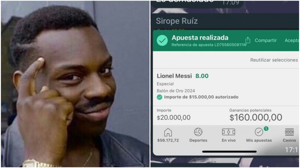 Un usuario compartió la insólita apuesta que realizó su amigo sobre la victoria de Messi en el Balón de Oro.