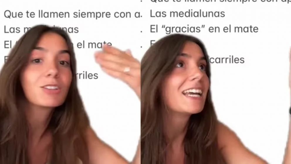 Una joven espa�ola revel� qu� cosas le fascinan de la Argentina y sorprendi� a todos (Imagen captura v�deo).