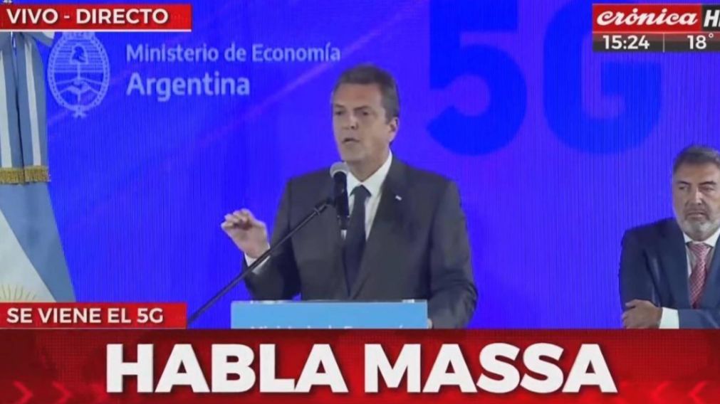 Sergio Massa presentó el 5G: "Vamos a acceder más rápido a la información".