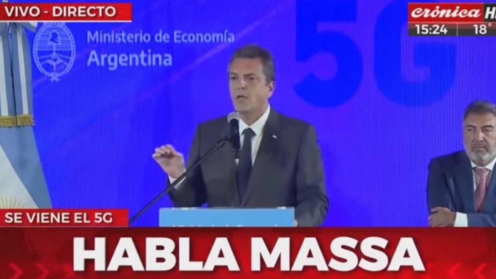 Sergio Massa presentó el 5G: "Vamos a acceder más rápido a la información".