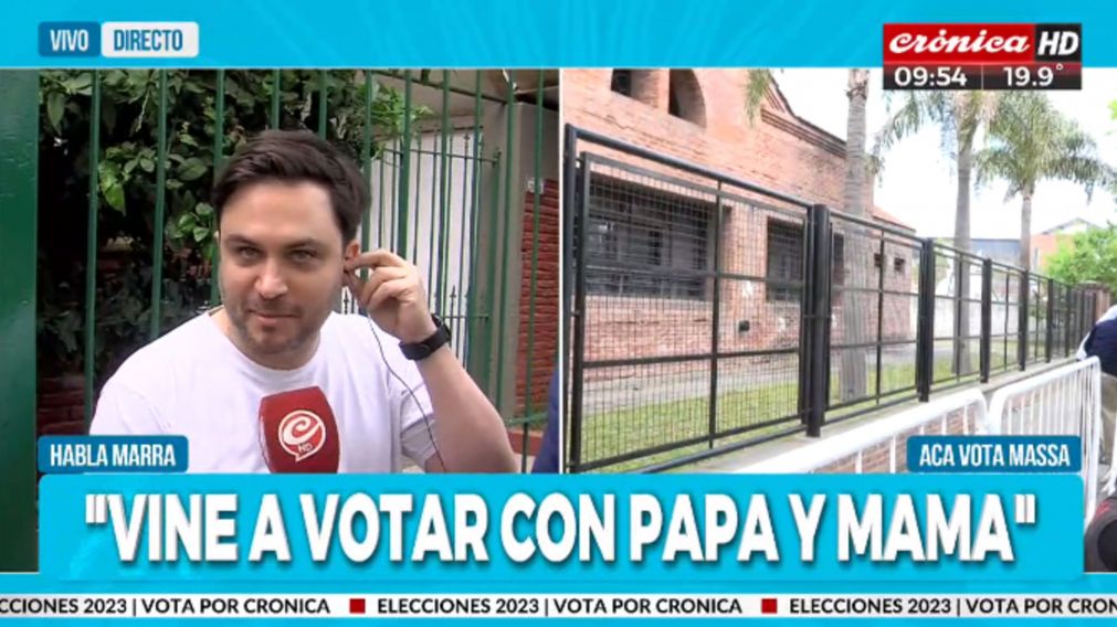 Ramiro Marra: "Vine a votar con mamá y papá"