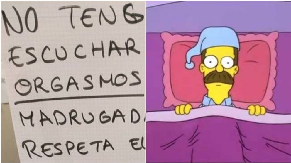 Un vecino se cansó de los "golpes de madrugada" que otro vecino hacía y decidió dejarle un contundente mensaje.