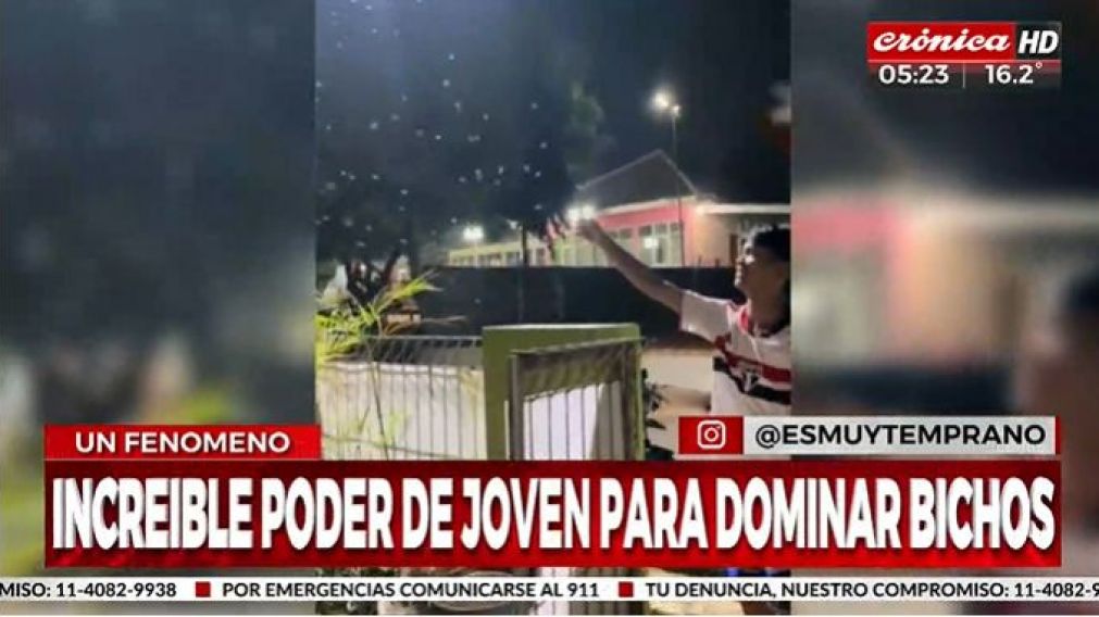 Mostró su truco para dominar bichos y se hizo viral