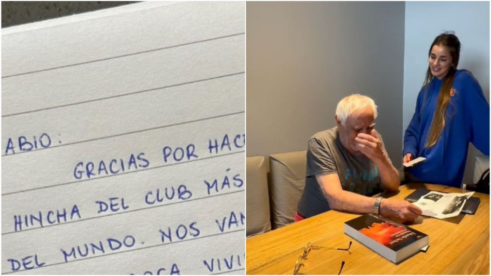Una fan�tica de Boca le hizo un inesperado regalo a su abuelo, con quien comparte la pasi�n con aquel club, y logr� emocionar a todos.