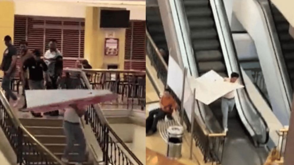 Fue al cine, se robó un banner con la foto de Taylor Swift y fue perseguido por todo el shopping (TikTok/ @adriángutiérrez85)