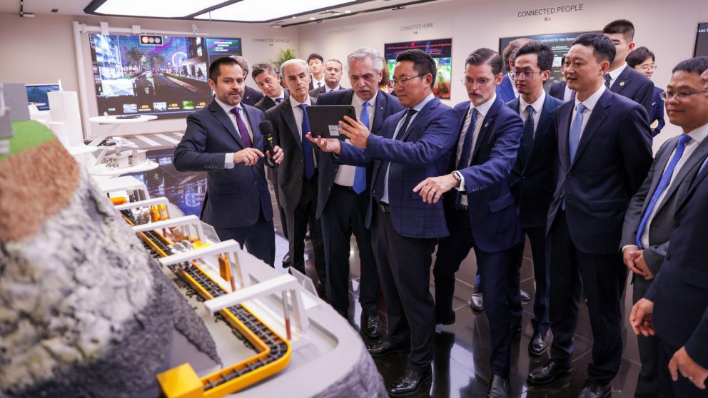 El presidente Alberto Fernández mantuvo reuniones con empresarios chinos (Presidencia).