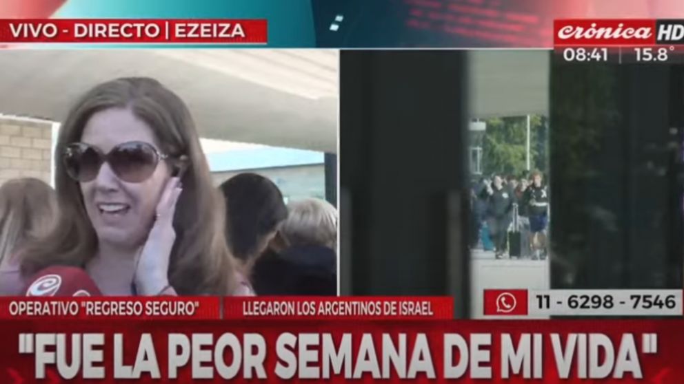 Escenas emotivas se vivieron con el regreso de los argentinos repatriados (Crónica HD).