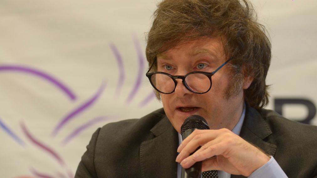 Milei apuntó contra el Poder Ejecutivo en su conferencia de prensa (Crónica/Fernando Pérez Re).