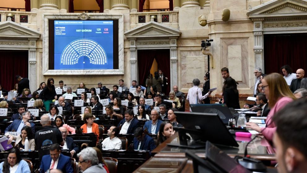 La sesión especial en Diputados tuvo lugar entre la tarde del martes y la madrugada del miércoles (Gentileza Diputados).