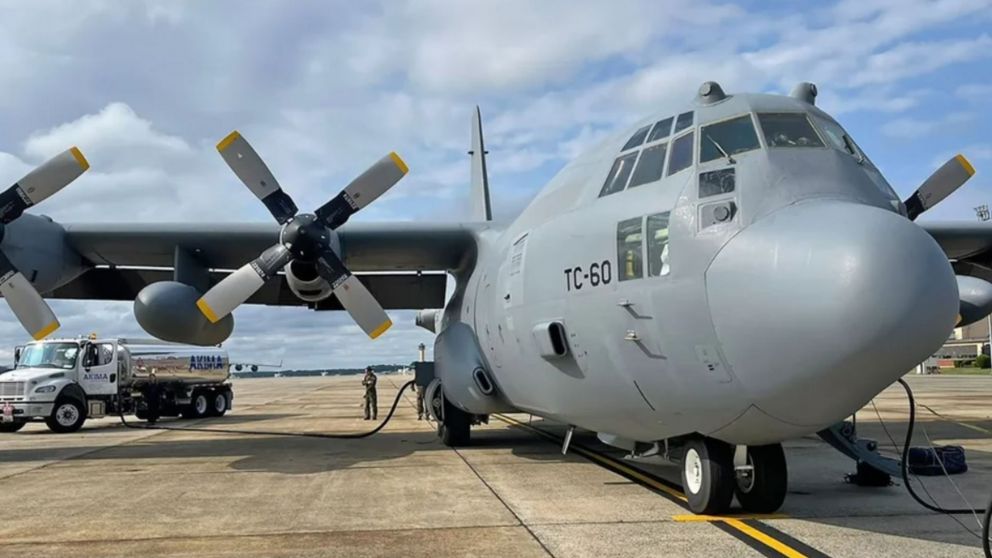 Una aeronave C-130 Hércules será empleada para la tarea de rescate.