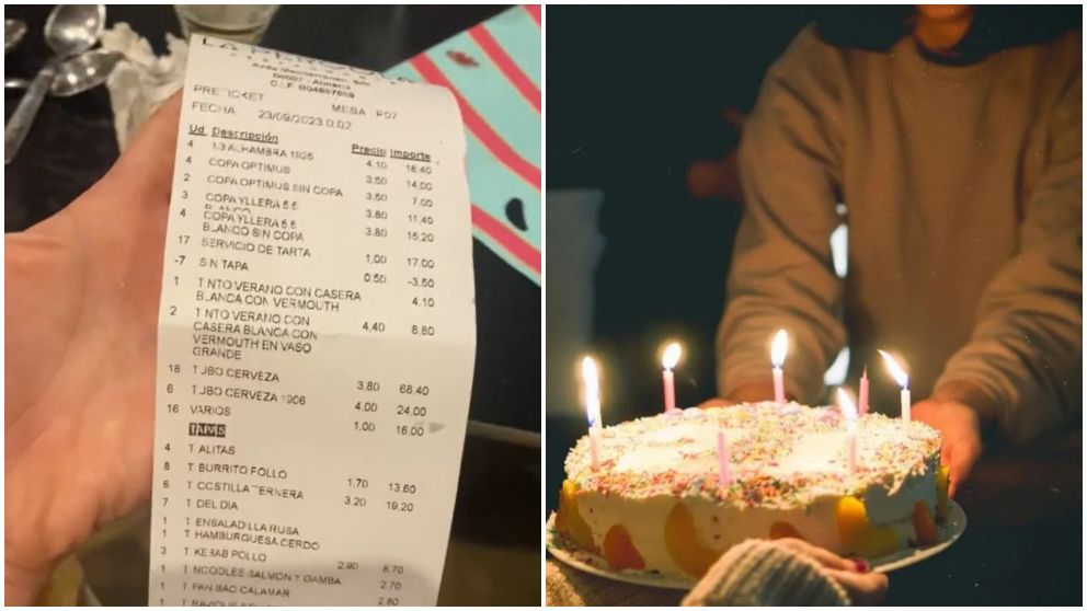 Un restaurante le hizo un insólito recargo a un cumpleañero.