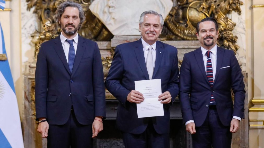 Alberto Fern�ndez recibi� cartas credenciales y ponder� la visi�n "multilateral" de la pol�tica exterior.