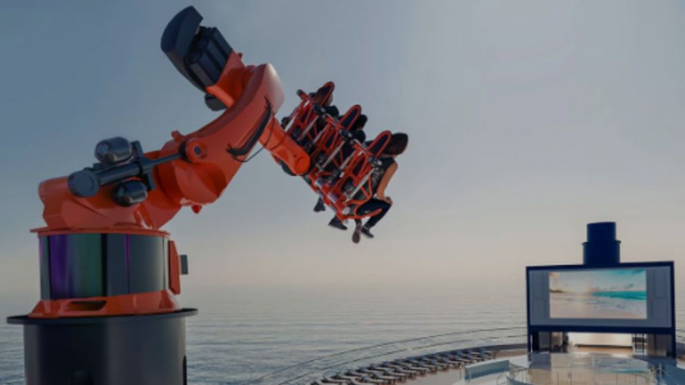 Una de las atracciones del flamante crucero (Twitter).