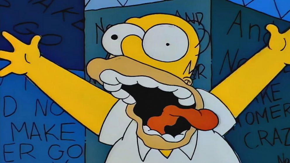 Homero enloqueció cuando se enteró de la mala noticia (Captura de video).