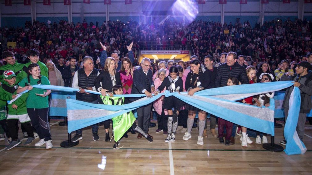 Julio Zamora, intendente de Tigre, durante la inauguración en Benavídez.