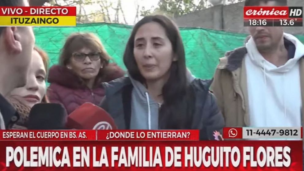 Sol Flores, hija de Huguito, habló con la prensa (Captura de pantalla).