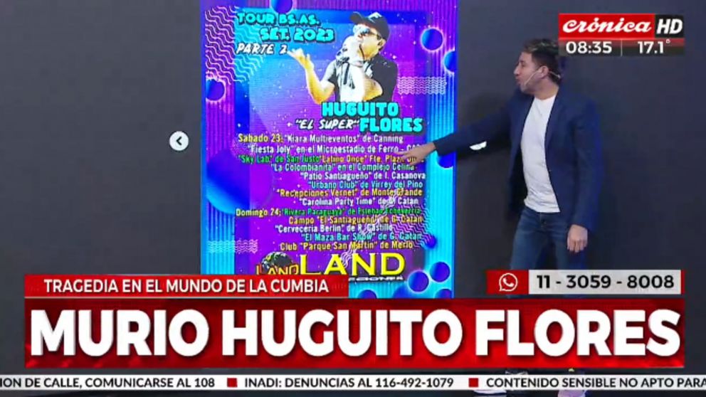 Huguito Flores murió mientras se dirigía a realizar presentaciones en Buenos Aires
