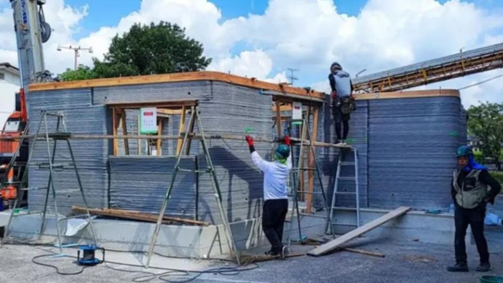 La construcción de la casa con impresoras 3D tarda unas 44 horas (Serendix).