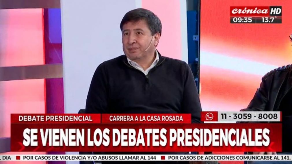Daniel Arroyo, en los estudios de Cr�nica HD (Captura de pantalla).