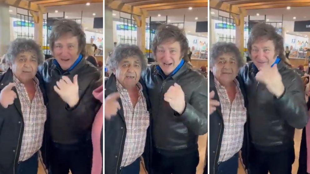 Javier Milei cantó junto a Rubén "Cacho" Deicas, líder de Los Palmeras.