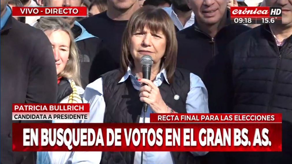 Patricia Bullrich comenzó su campaña electoral en El Palomar (Crónica HD).