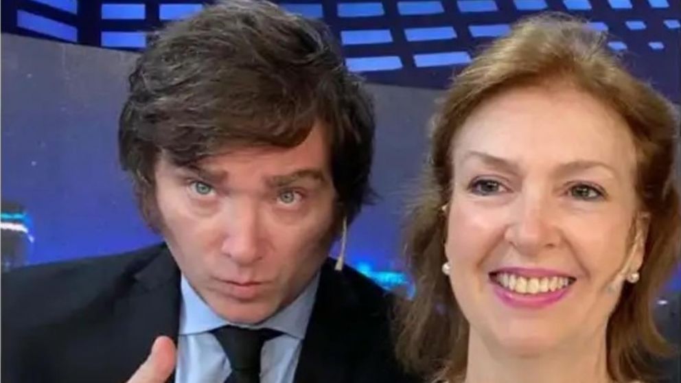 Javier Milei y Diana Mondino, candidatos a Presidente y diputada nacional de La Libertad Avanza, respectivamente.