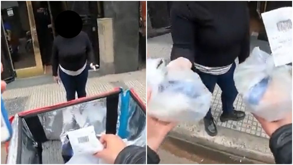 Un repartidor tuvo un ins�lito cruce con una mujer.