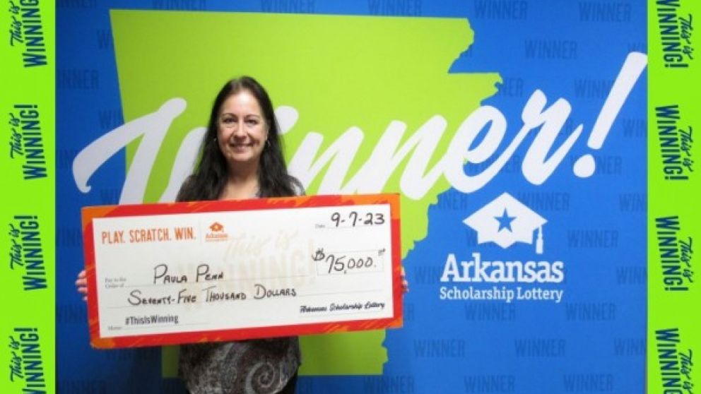 Una mujer ganó la lotería gracias a un curioso detalle en el billete (Gentileza: Arkansas Scholarship Lottery)